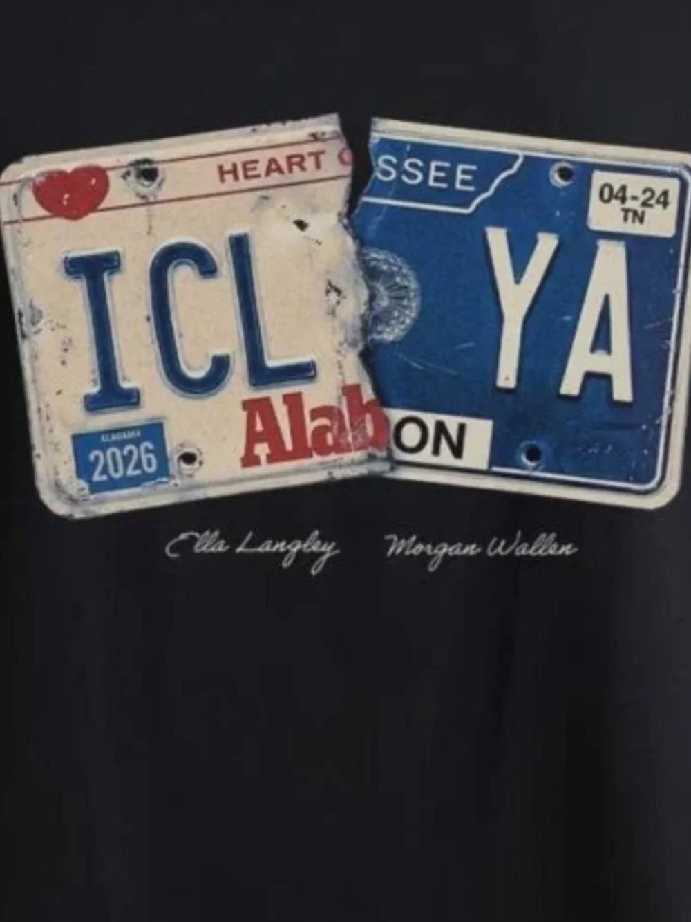 Morgan Wallen X Ella Langley ICLYA Tour 2026 Graphic T-Shirt